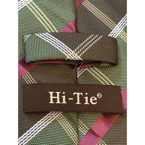 Hi Tie Hand Made 100% Silk Men’s Neck Tie - Picture 8 of 9
